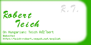 robert teich business card